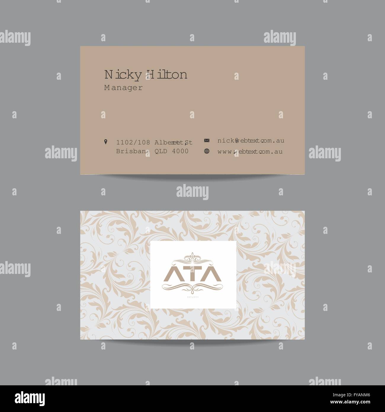 Modèle de conception de carte de visite professionnelle Illustration de Vecteur