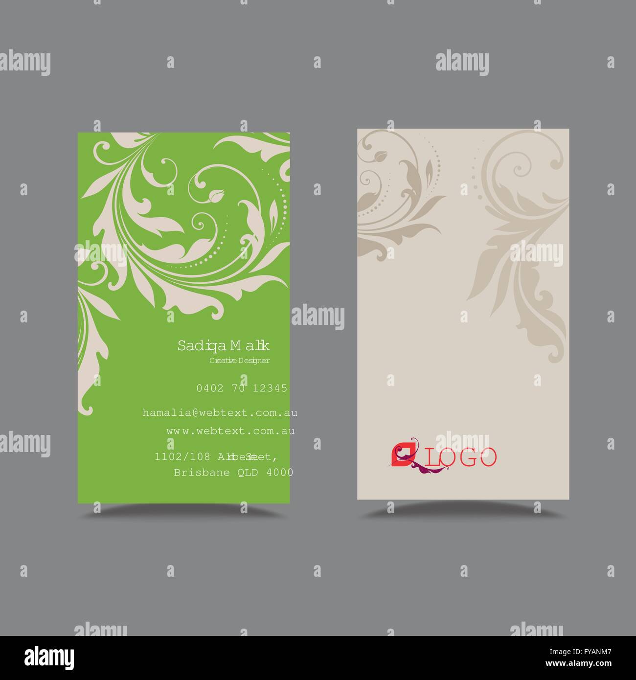 Modèle de conception de carte de visite professionnelle Illustration de Vecteur