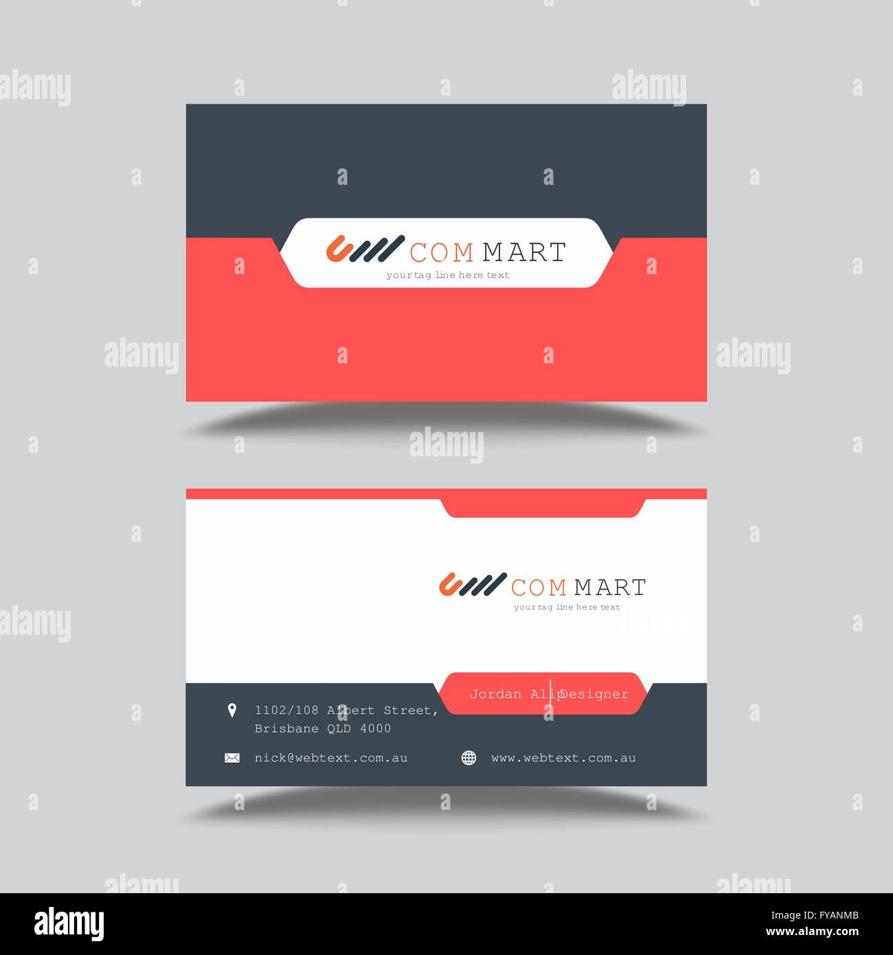 Modèle de conception de carte de visite professionnelle Illustration de Vecteur