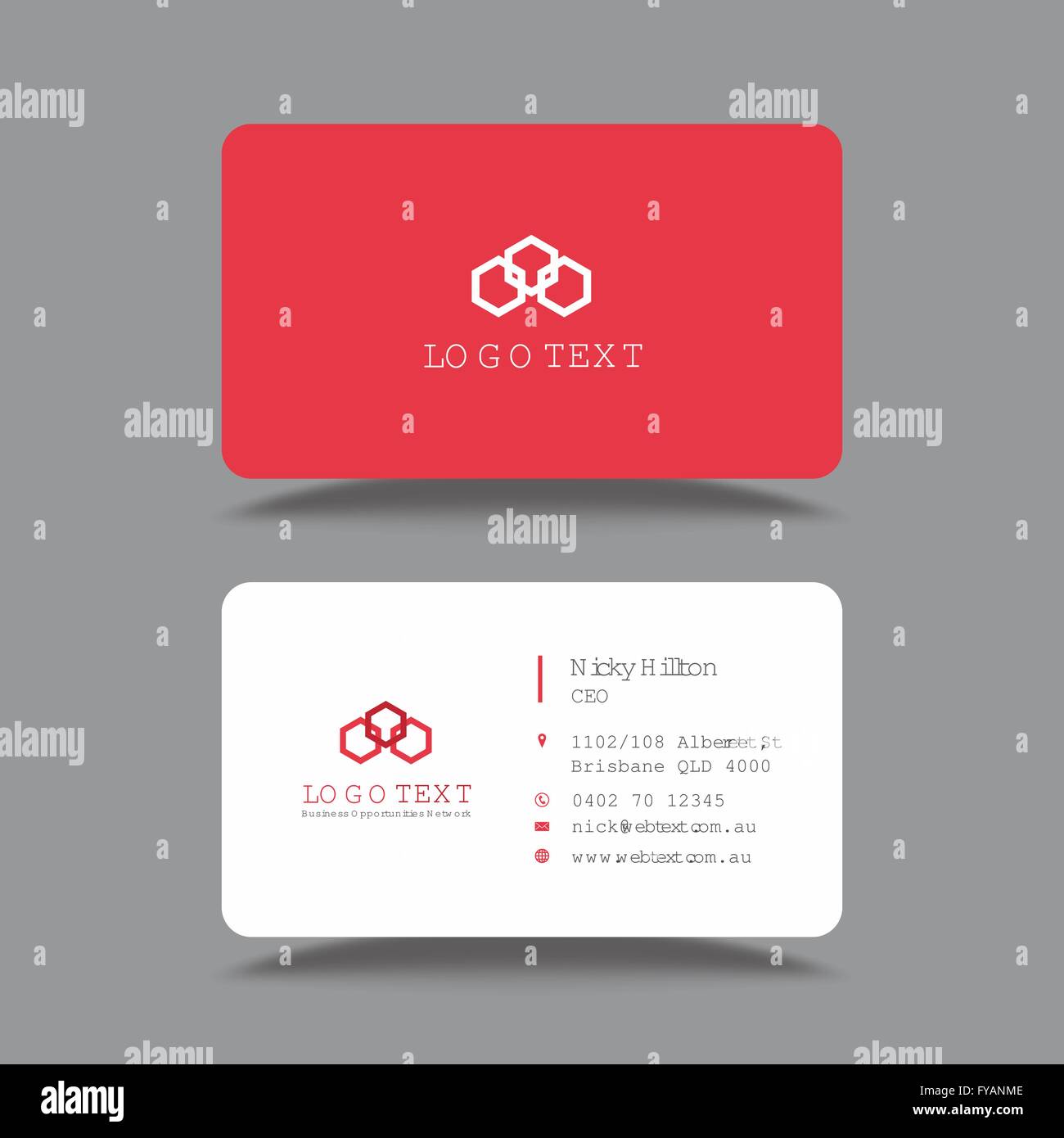 Modèle de conception de carte de visite professionnelle Illustration de Vecteur