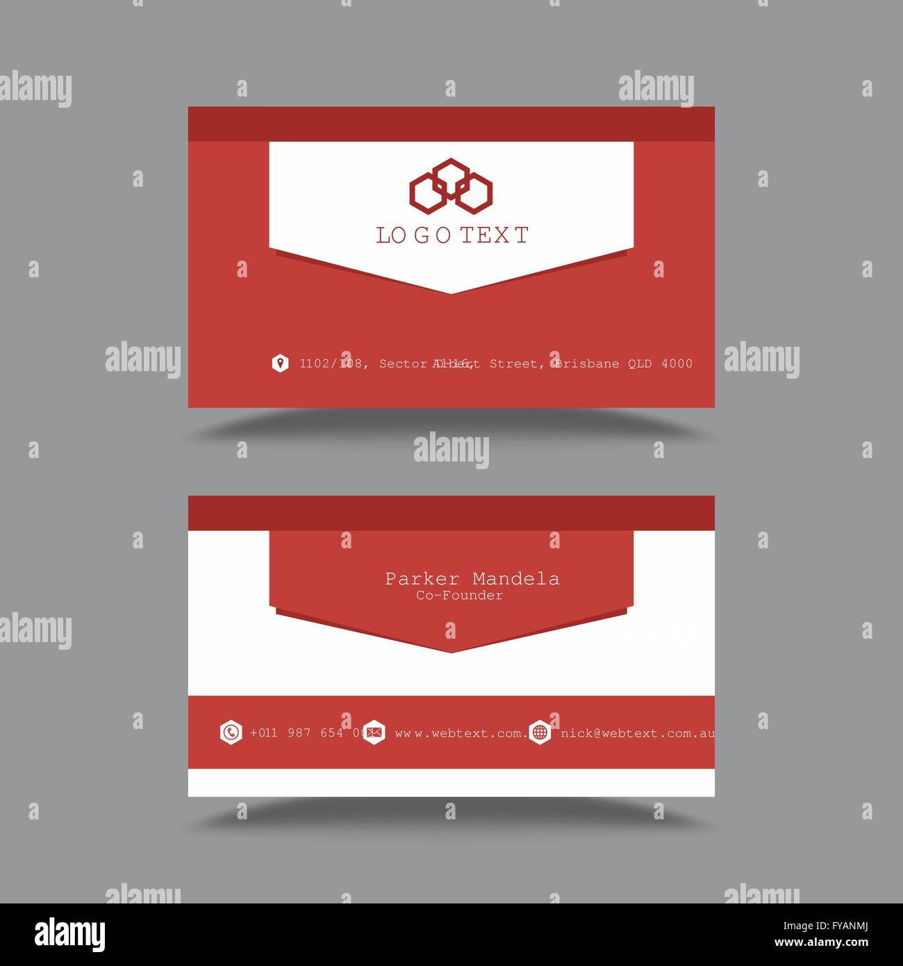 Modèle de conception de carte de visite professionnelle Illustration de Vecteur