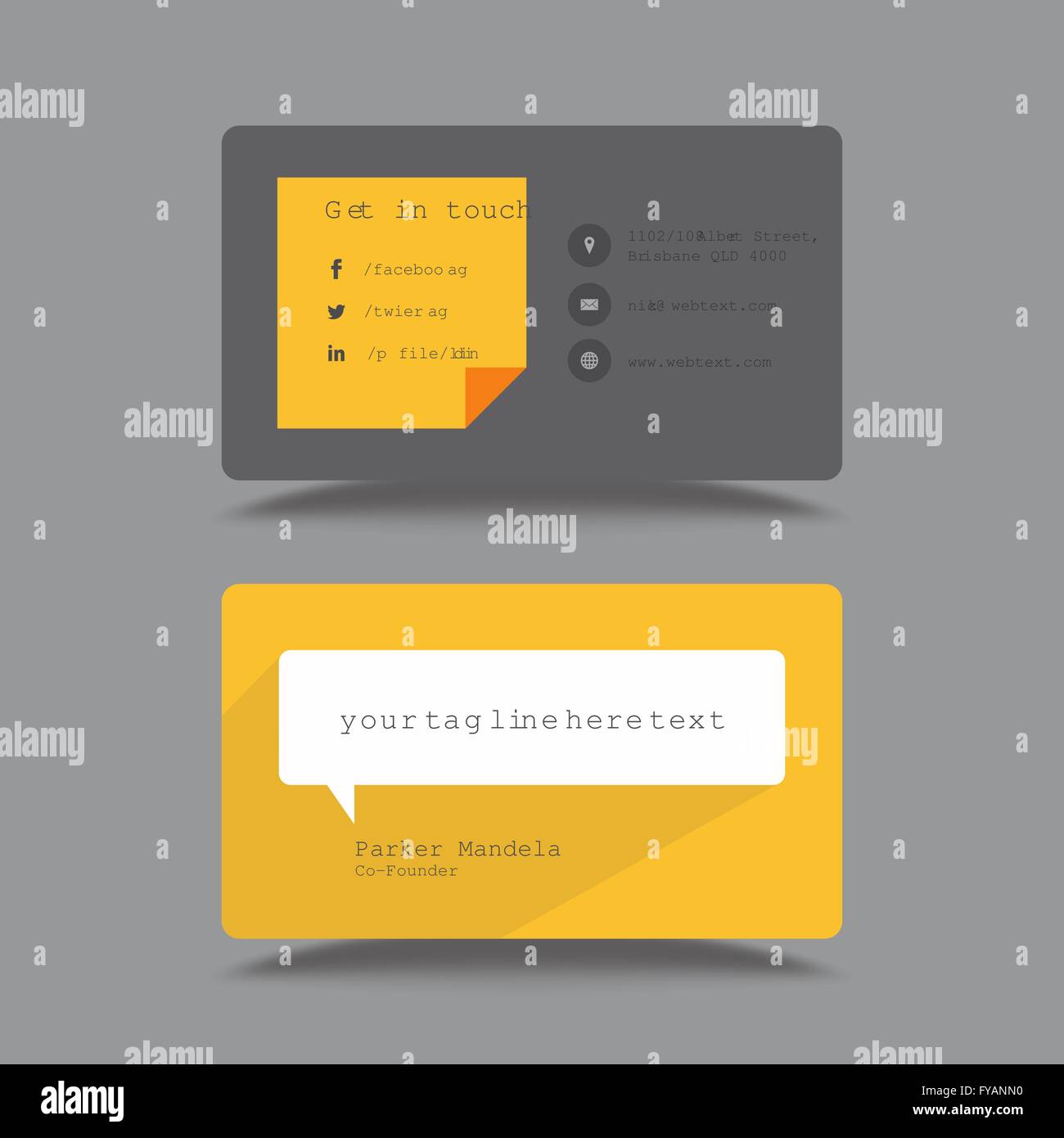 Modèle de conception de carte de visite professionnelle Illustration de Vecteur