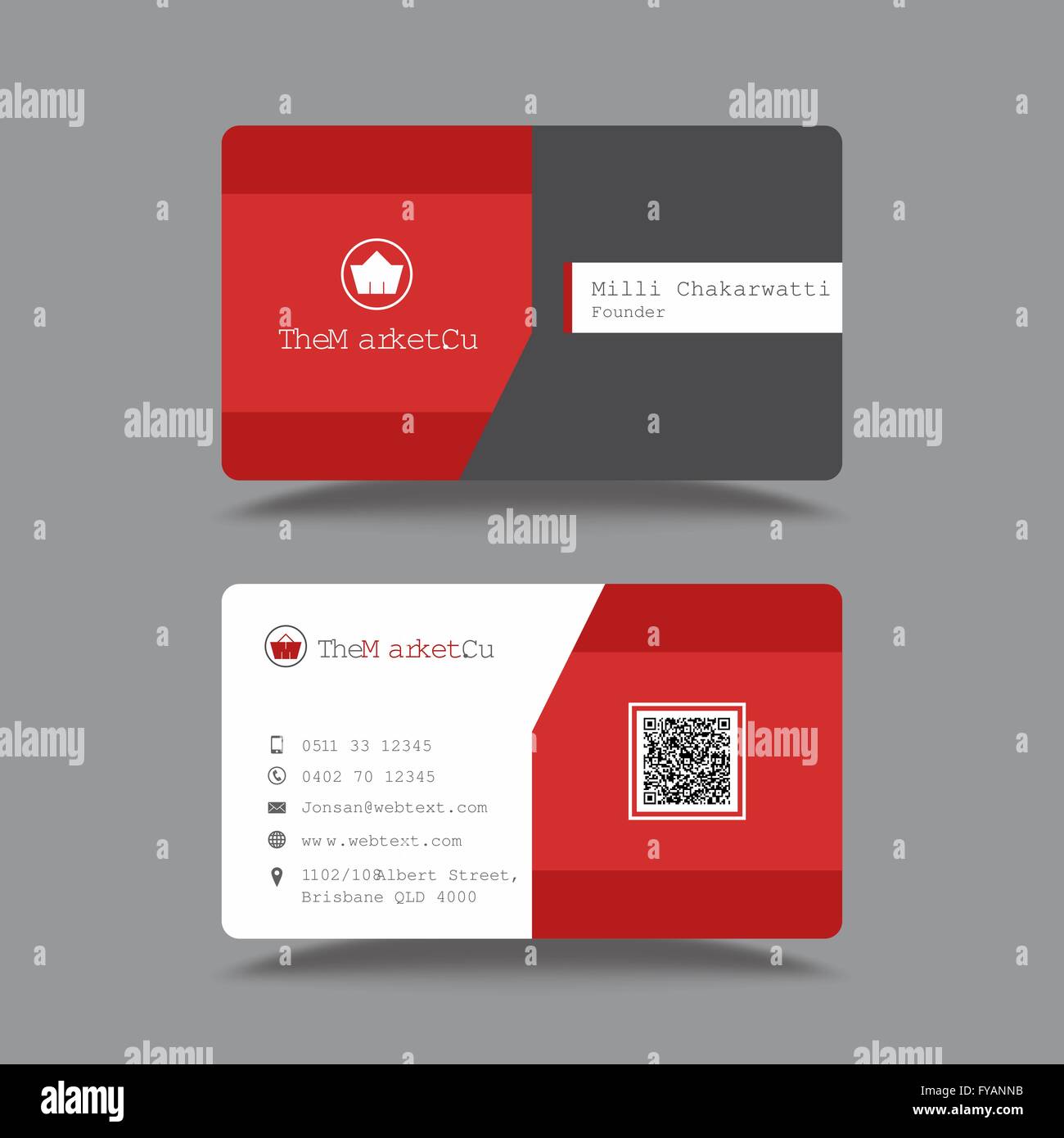 Modèle de conception de carte de visite professionnelle Illustration de Vecteur