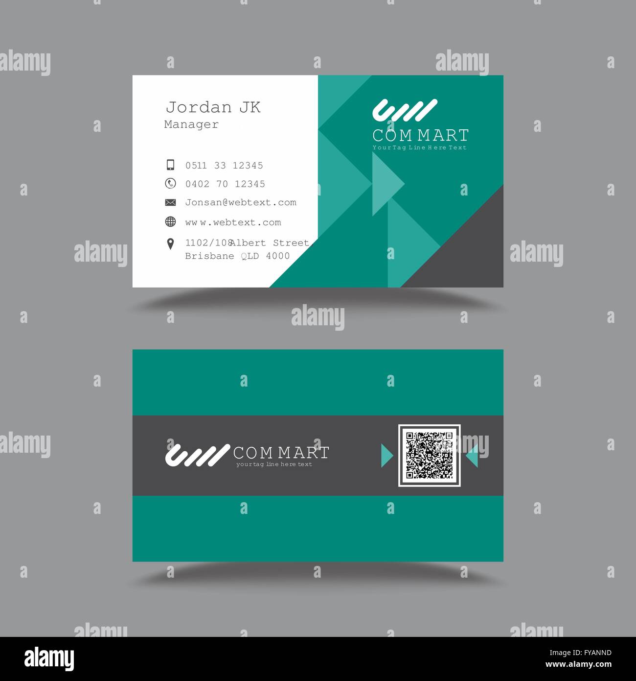 Modèle de conception de carte de visite professionnelle Illustration de Vecteur