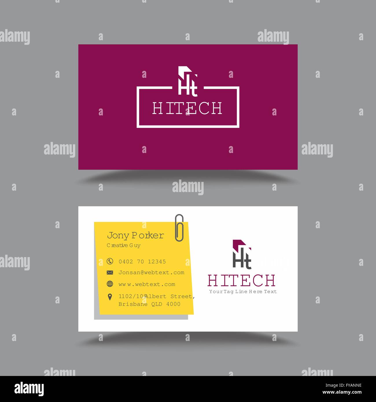 Modèle de conception de carte de visite professionnelle Illustration de Vecteur