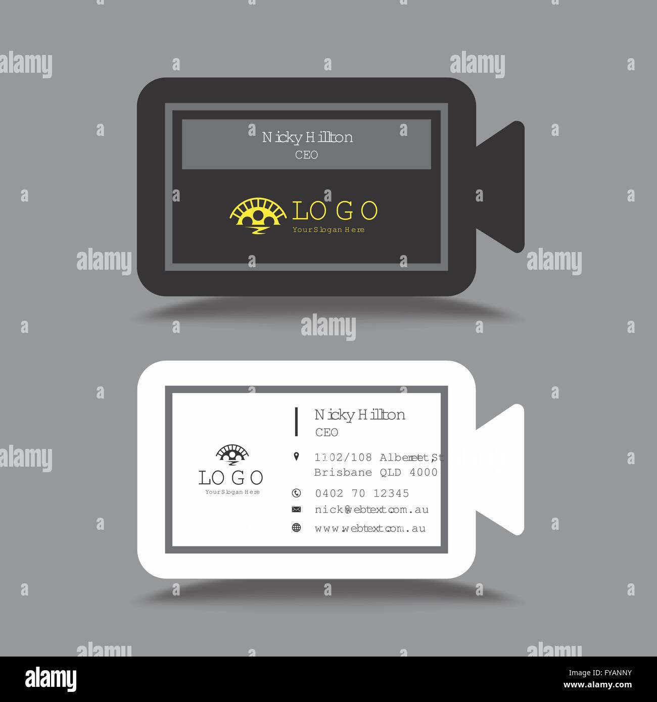 Modèle de conception de carte de visite professionnelle Illustration de Vecteur