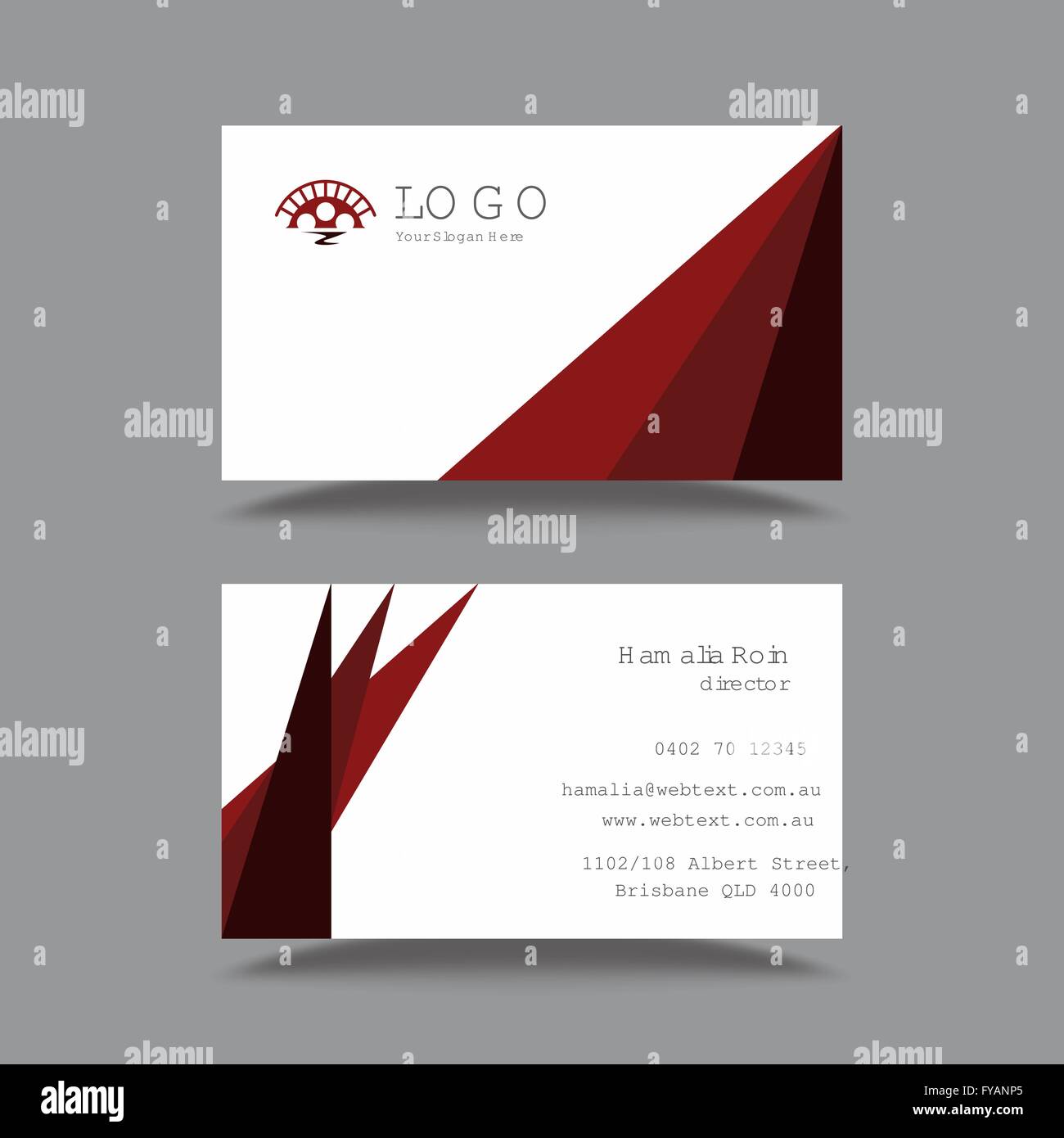 Modèle de conception de carte de visite professionnelle Illustration de Vecteur