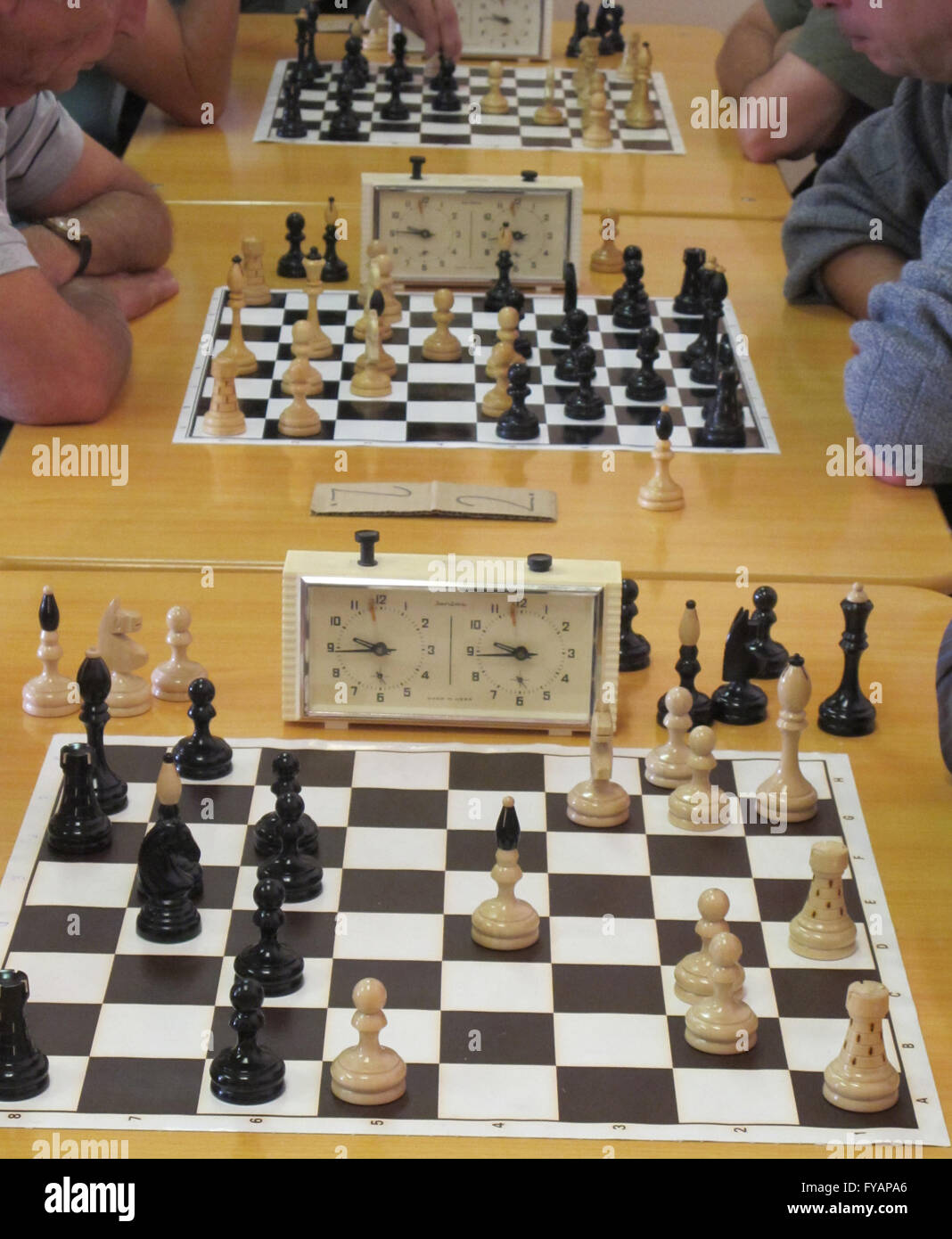 Tournoi d'échecs, Pocatky, République Tchèque Banque D'Images