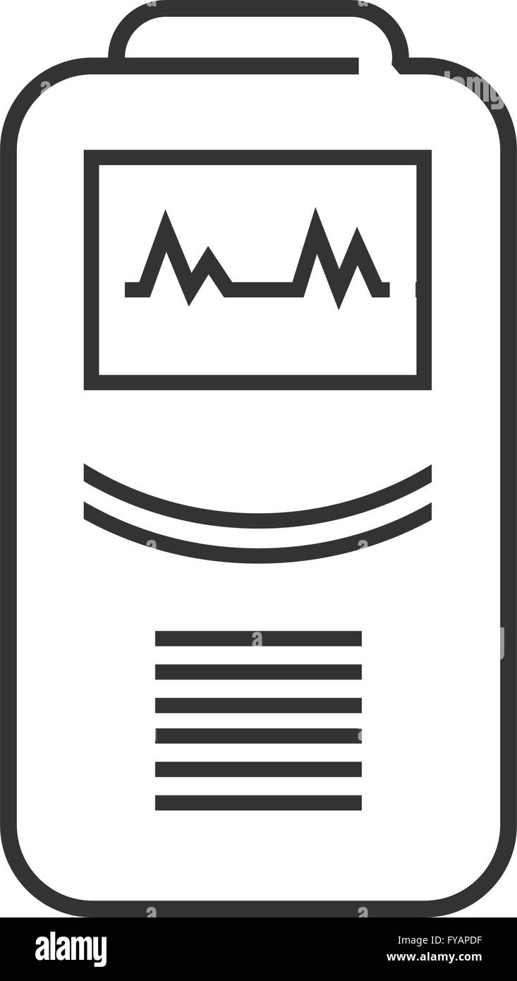 L'icône l'icône de la ligne de dispositif médical, soins de santé portable Illustration de Vecteur