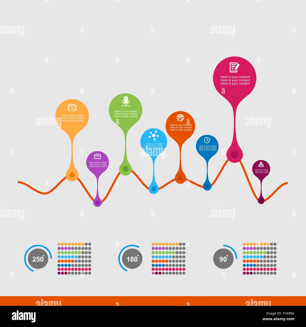 Modèle de conception infographiques Illustration de Vecteur