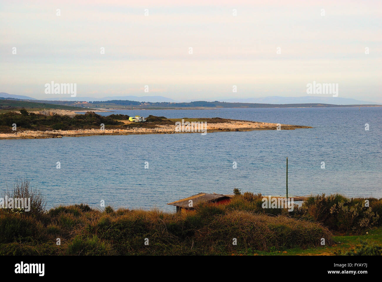 Le Parc Naturel Kamenjak Premantura,, Istrie, Croatie. Le cap Kamenjak. Le parc est à environ 10 kilomètres de Pula, c'est l'habitat du phoque moine de la Méditerranée. Banque D'Images