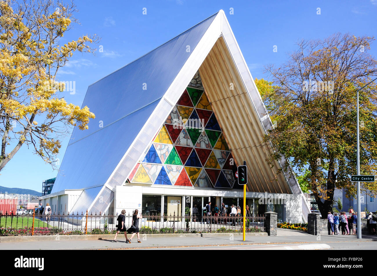 Cathédrale de Hereford, Transition de Christchurch Street, Christchurch, Canterbury, île du Sud, Nouvelle-Zélande Banque D'Images