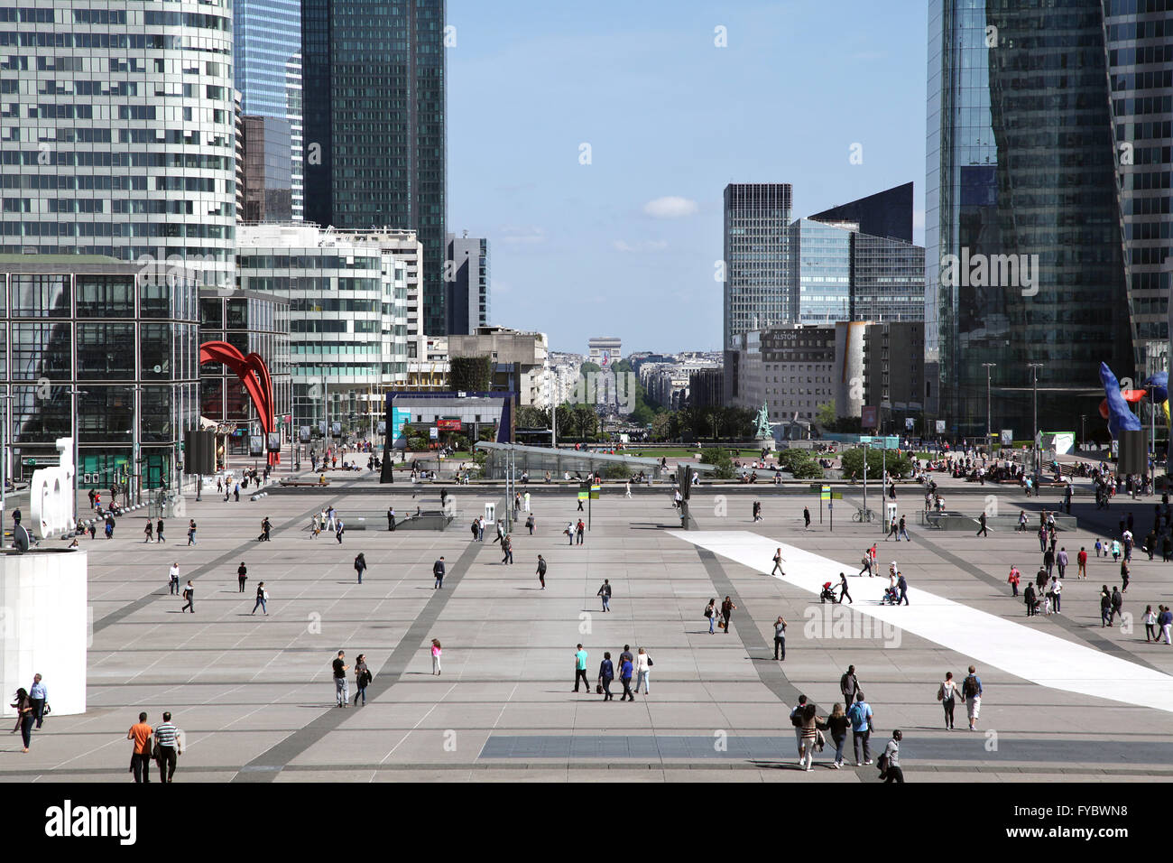 Paysage urbain de la Défense Paris principal quartier des affaires de Paris Banque D'Images
