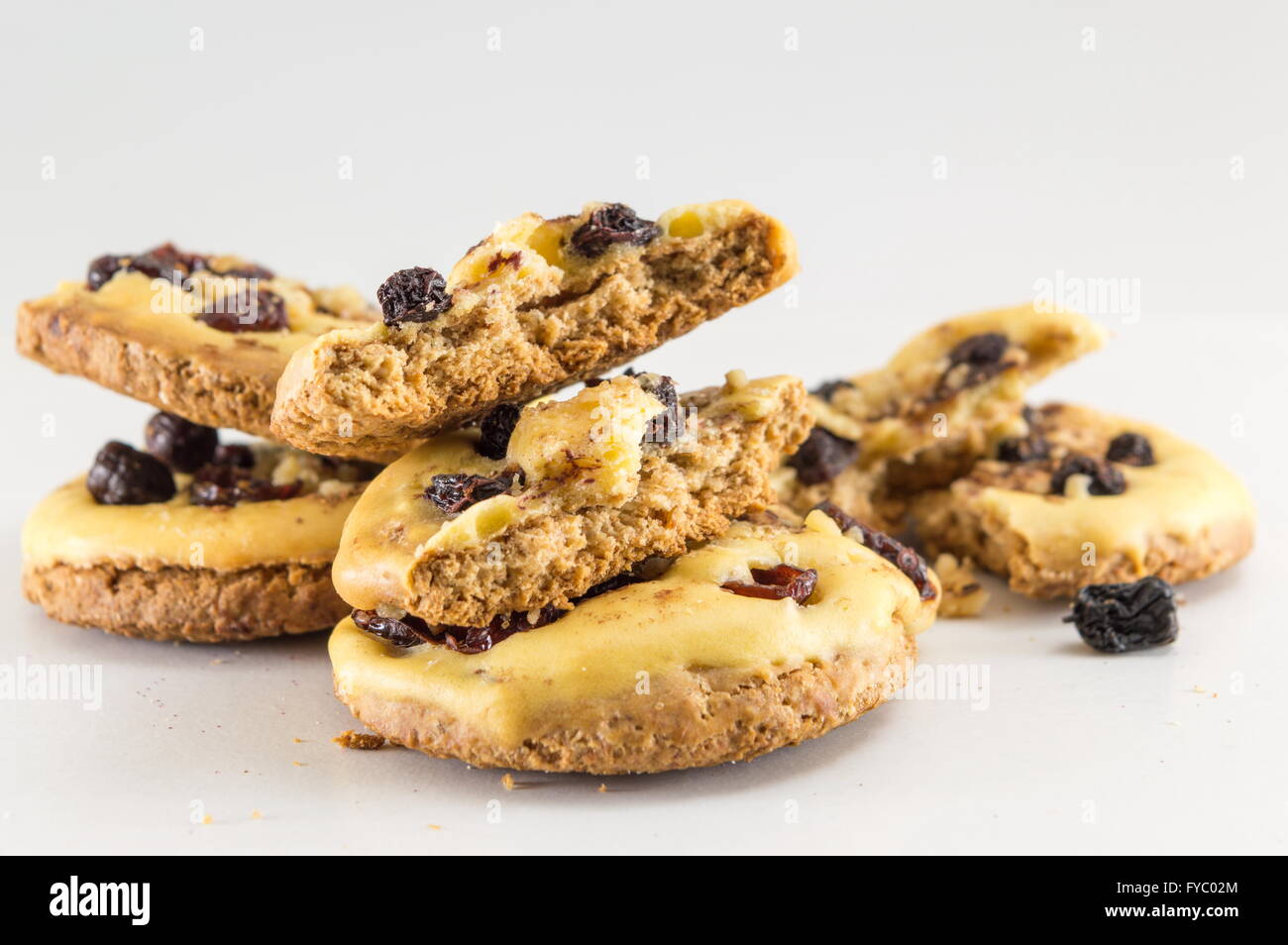 Les cookies de fruits maison avec canneberges et aronia Banque D'Images
