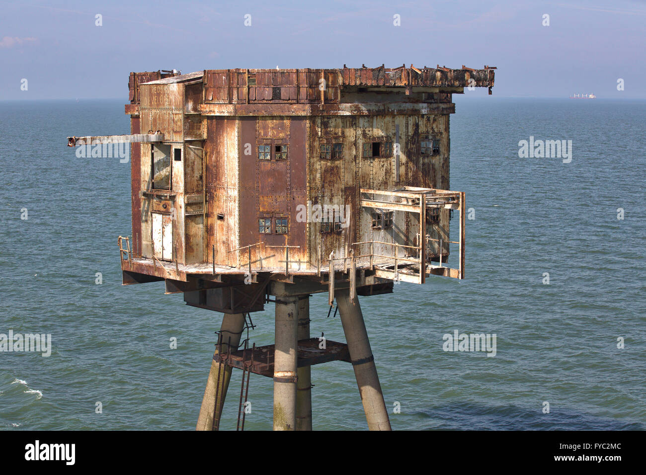 Forts de marine Maunsell - Sables rouges forts de la mer Banque D'Images