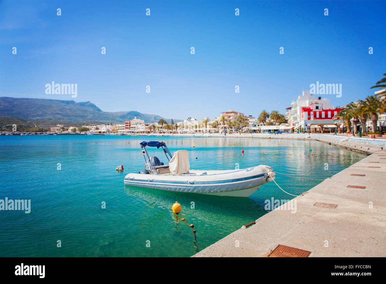 Image de la ville balnéaire de Sitia en Crète. La Grèce. Banque D'Images