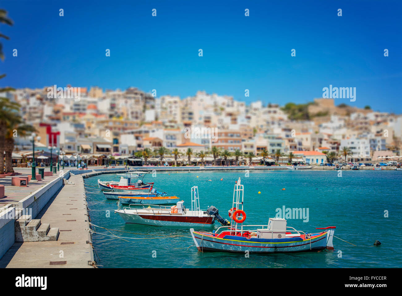 Image de la ville balnéaire de Sitia en Crète, Grèce. Banque D'Images