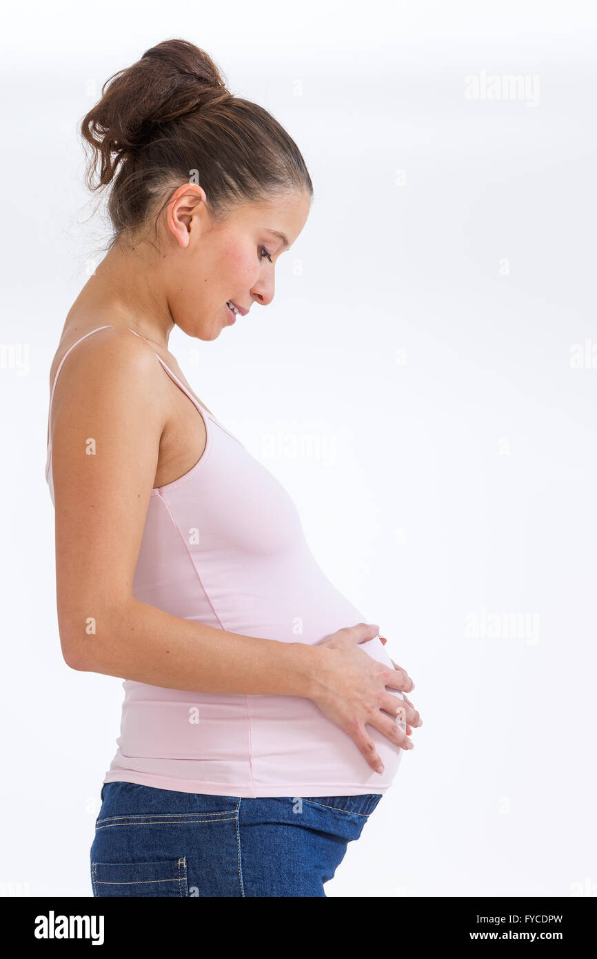 FEMME ENCEINTE Banque D'Images