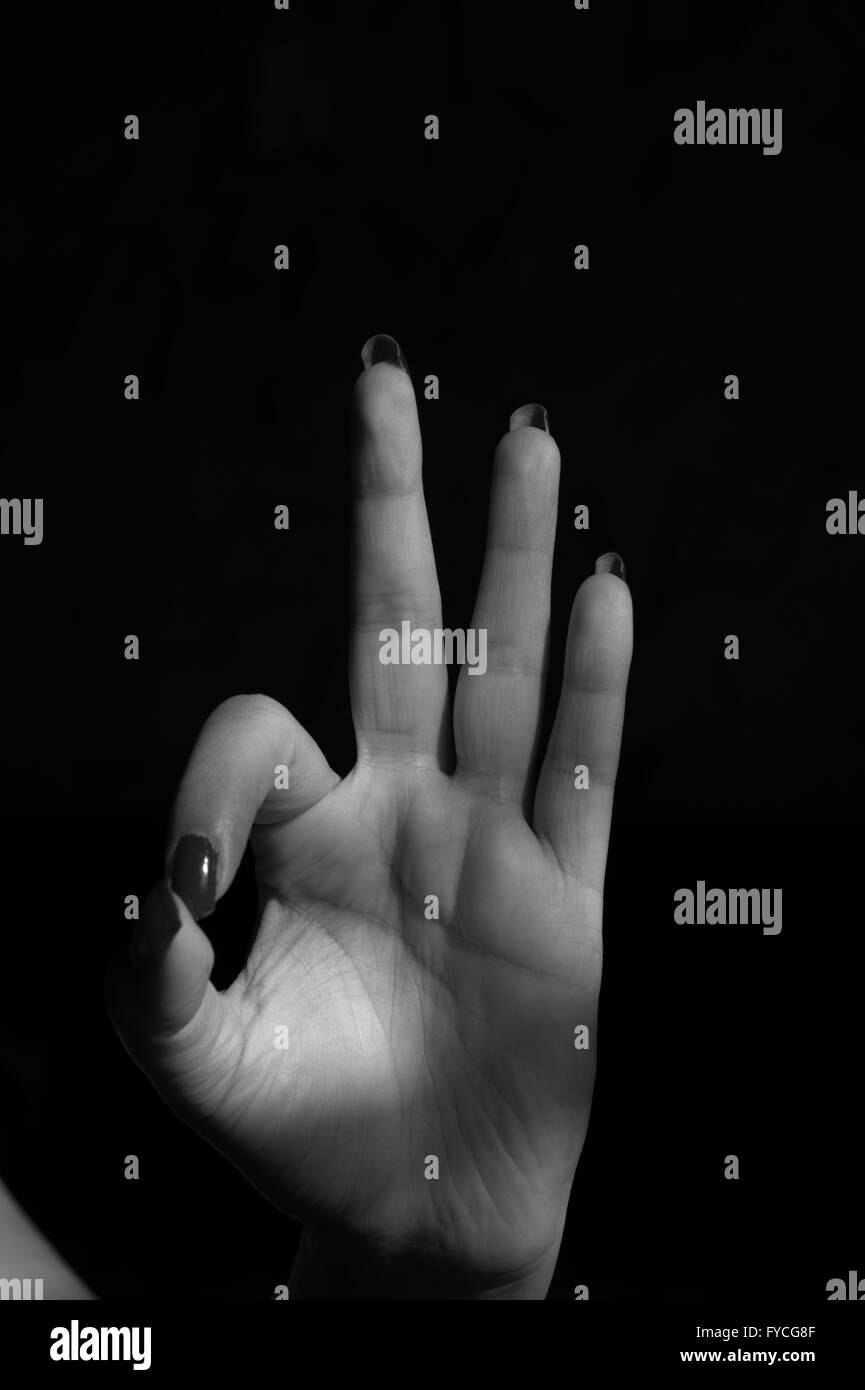 Merveilleux/bonne dit à soupir langue. Banque D'Images