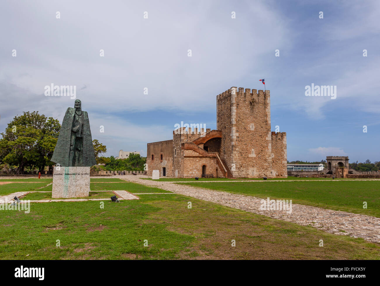 Fortaleza Ozama, Torre De Homenaje, XVI siècle, site du patrimoine mondial de l'Zona Colonial, Santo Domingo Ville Banque D'Images