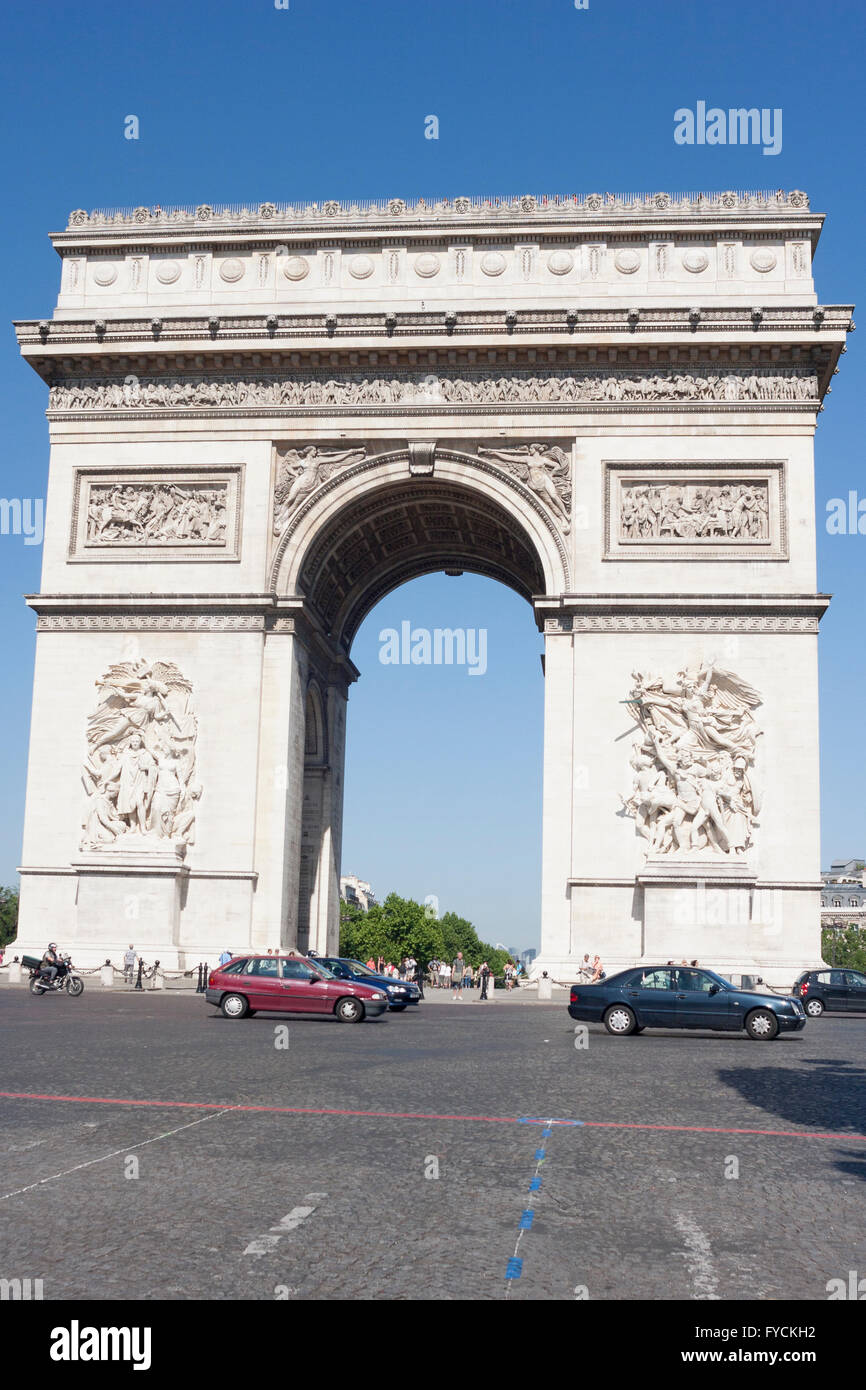 Une vue générale de l'Arc de Triomphe, Paris. La France. Pako Pic Mera Banque D'Images