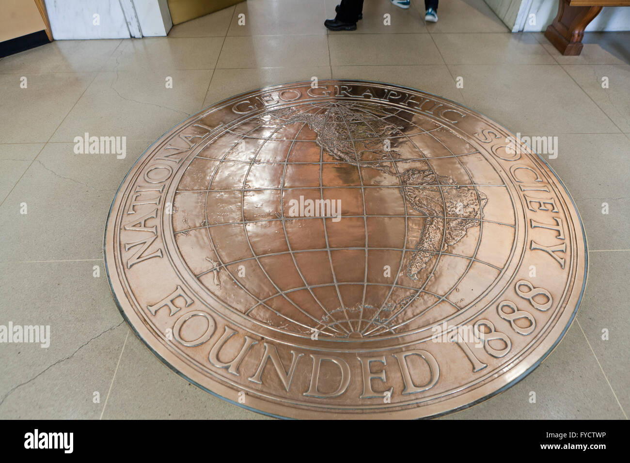 National Geographic Society logo au bâtiment du siège - Washington, DC USA Banque D'Images