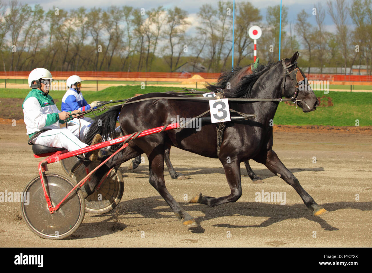 Événement course de chevaux trotter faisceau Banque D'Images