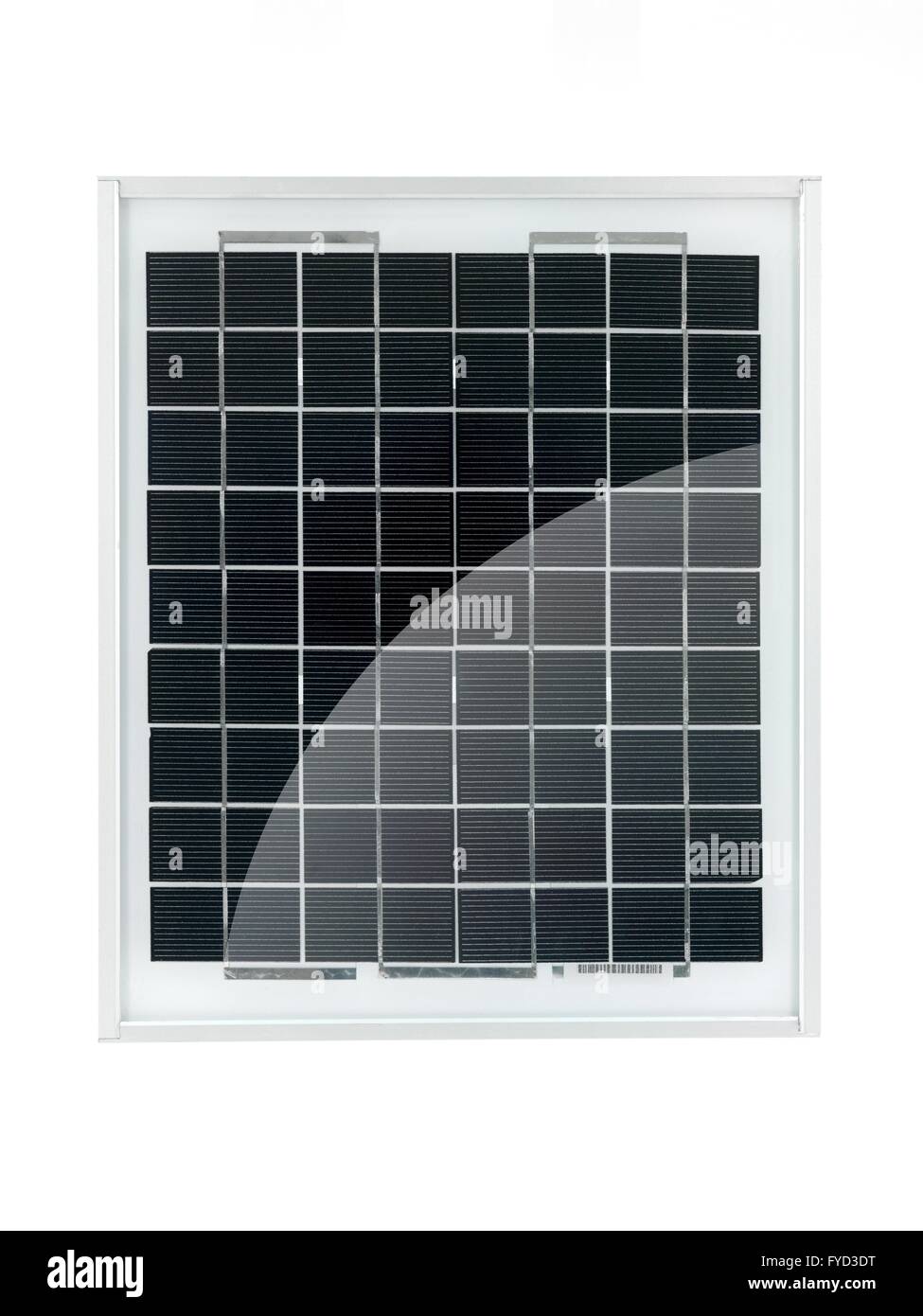 Un panneau solaire isolé sur fond blanc Banque D'Images