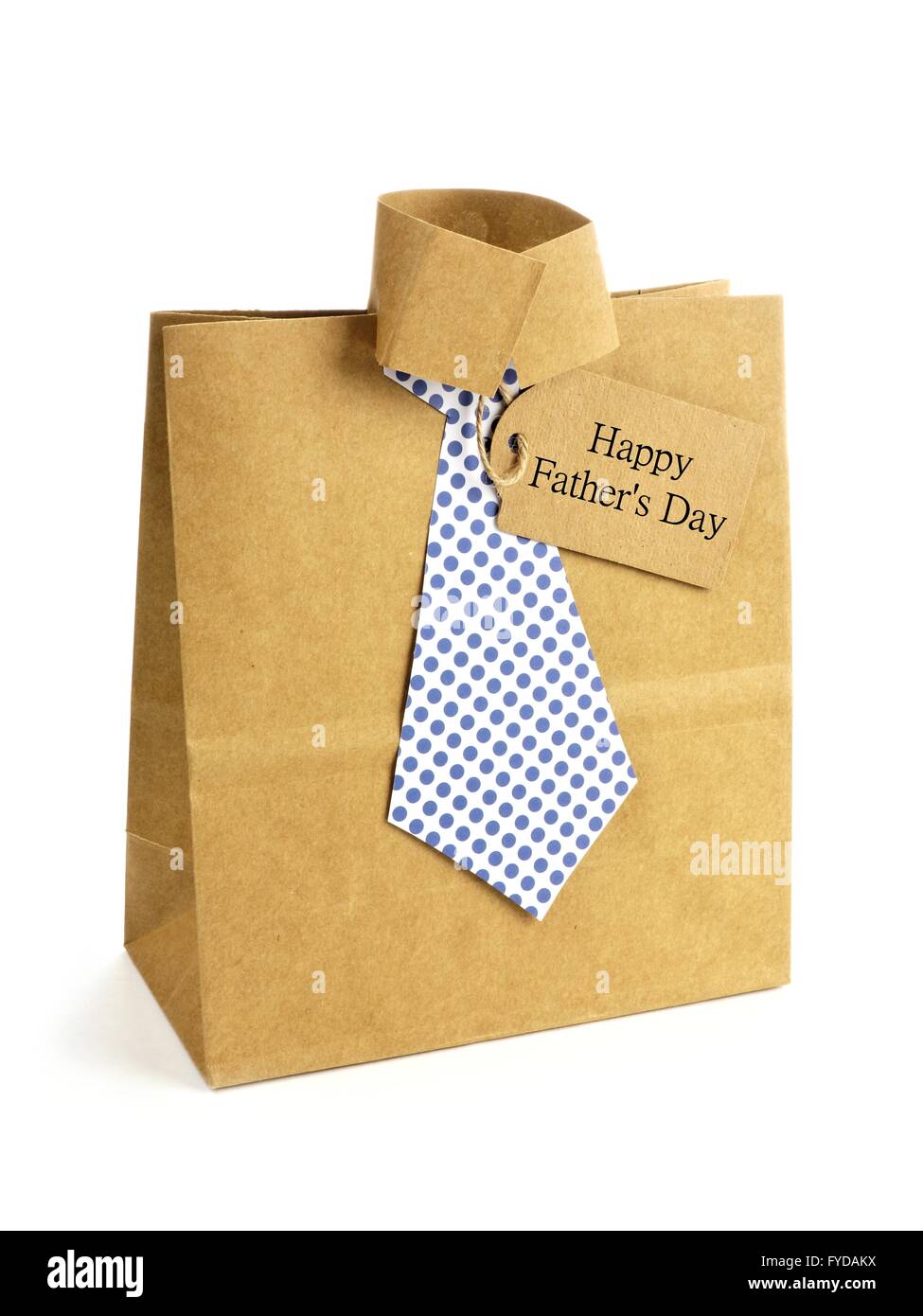 Des pères chemise et cravate fait main sac cadeau avec carte de souhaits  sur un fond blanc Photo Stock - Alamy
