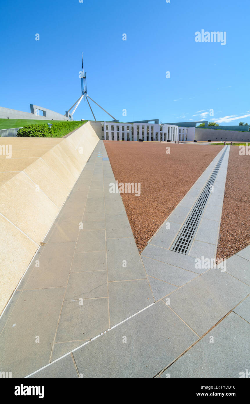 Le bâtiment du parlement à Canberra, Australie Banque D'Images