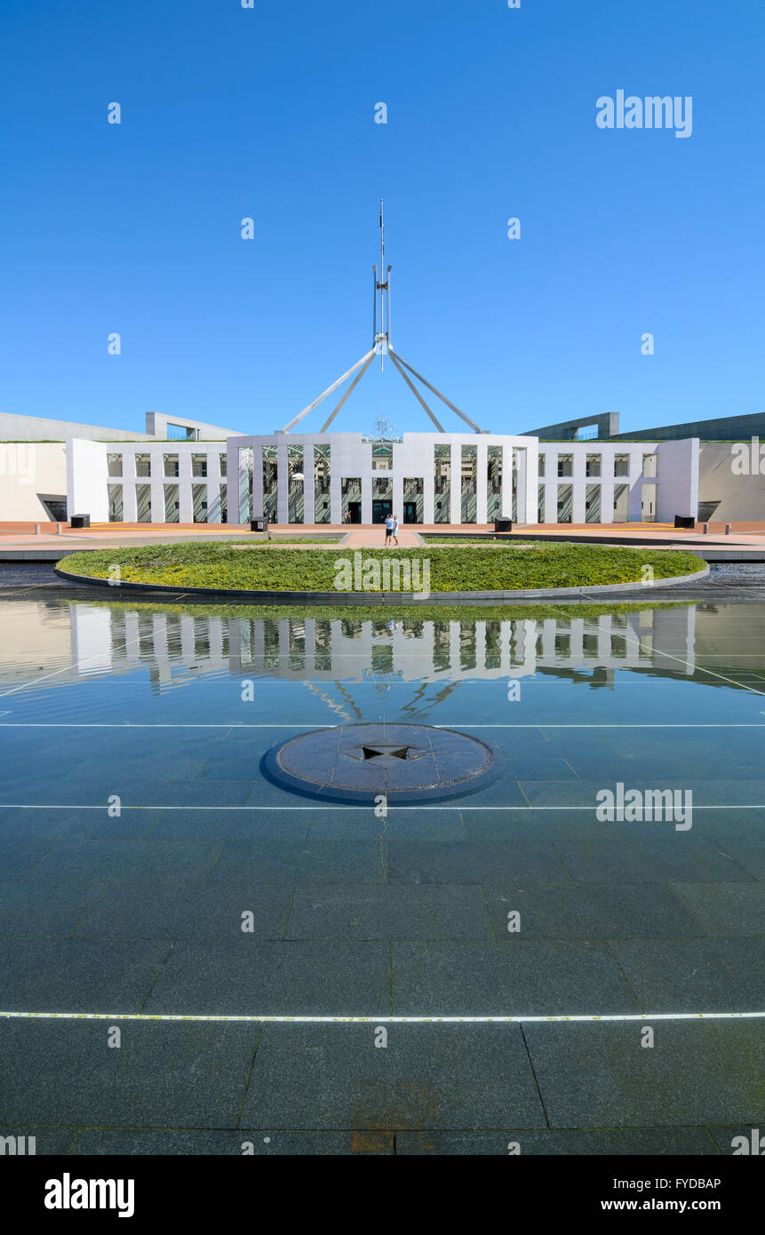 Le bâtiment du parlement à Canberra, Australie Banque D'Images