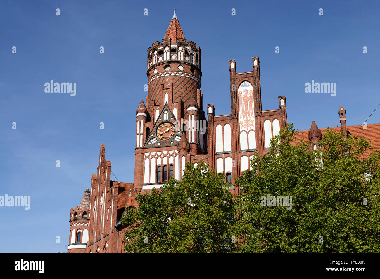 Berkaer Platz accueille dignement, Rathaus, Wilmersdorf, Berlin, Deutschland Banque D'Images