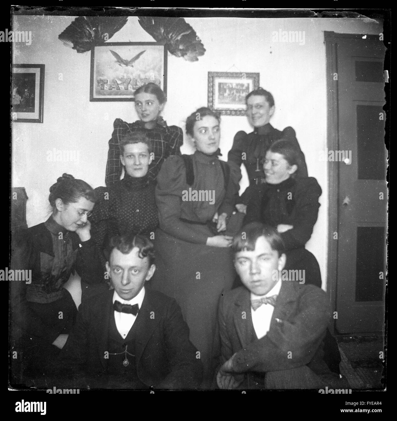 Photographie victorienne d'un groupe de membres de la famille à Fallston, Maryland. Banque D'Images