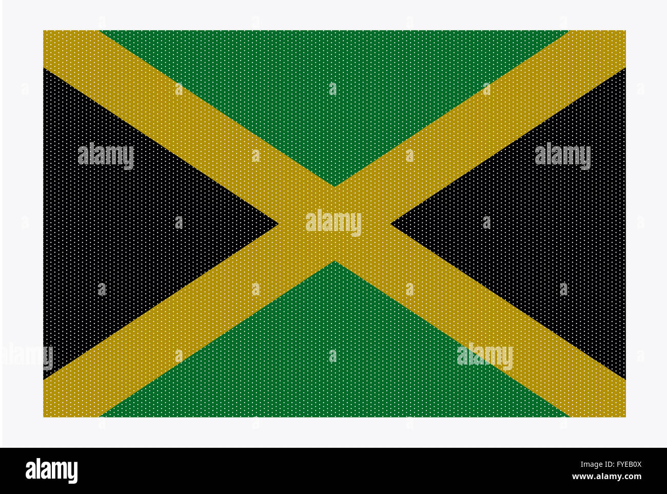 Un rétro à la Jamaïque drapeau isolé sur fond blanc Banque D'Images Un rétro à la Jamaïque drapeau isolé sur fond blanc Banque D'Images
