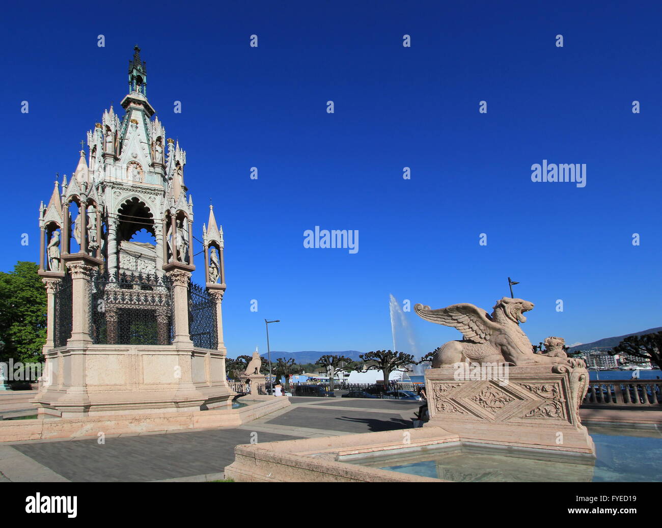 Monument du Nouveau-Brunswick dans les Alpes, Genève, Suisse Banque D'Images