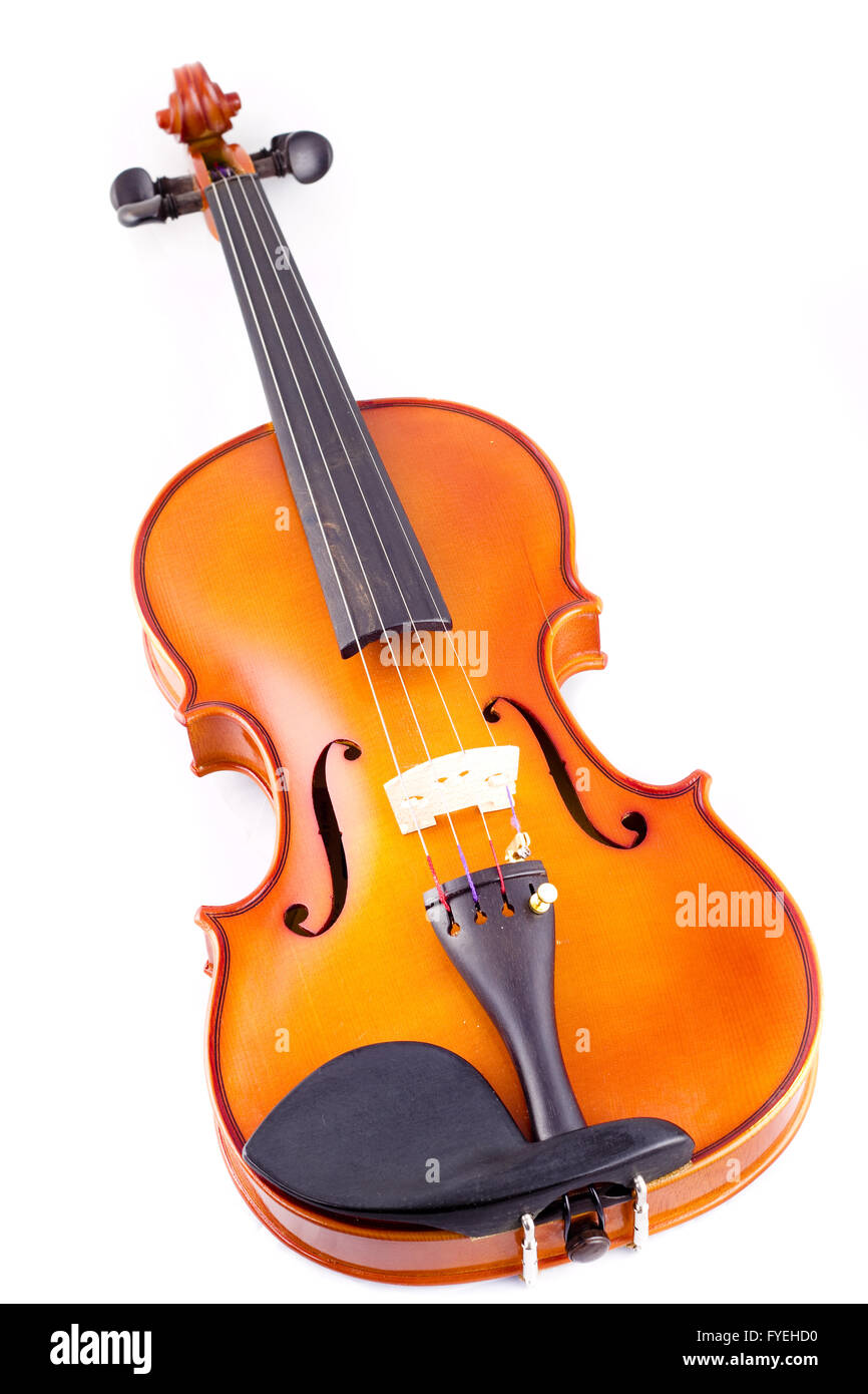 Violon Vintage over white background Banque D'Images