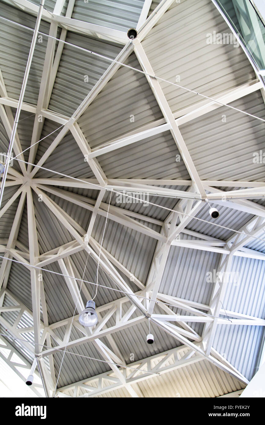 L'architecture, toiture en métal Banque D'Images