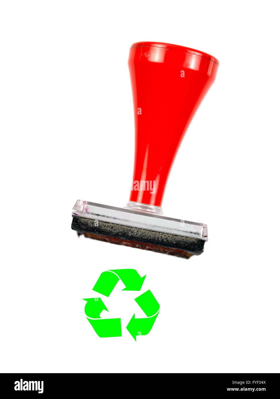 Un timbre en caoutchouc isolé sur fond blanc Banque D'Images