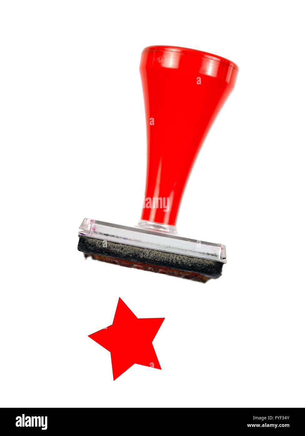 Un timbre en caoutchouc isolé sur fond blanc Banque D'Images