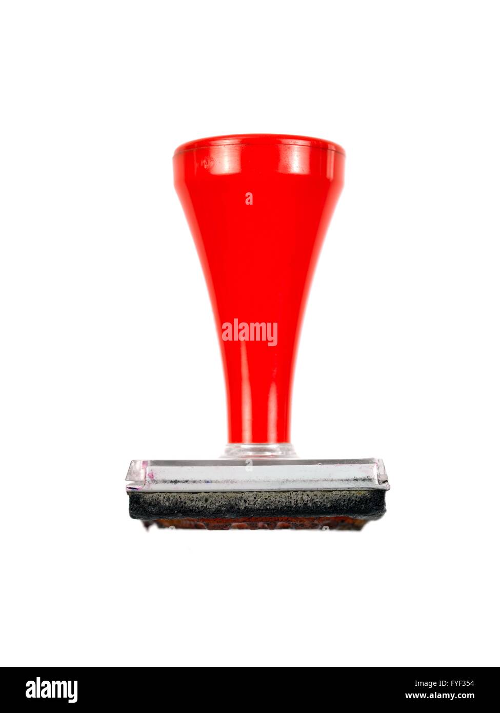 Un timbre en caoutchouc isolé sur fond blanc Banque D'Images