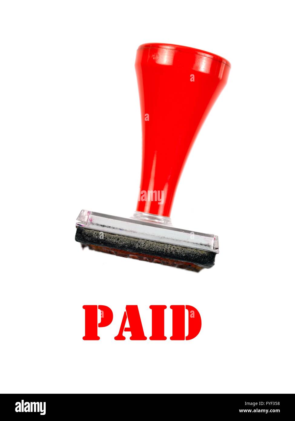 Un timbre en caoutchouc isolé sur fond blanc Banque D'Images