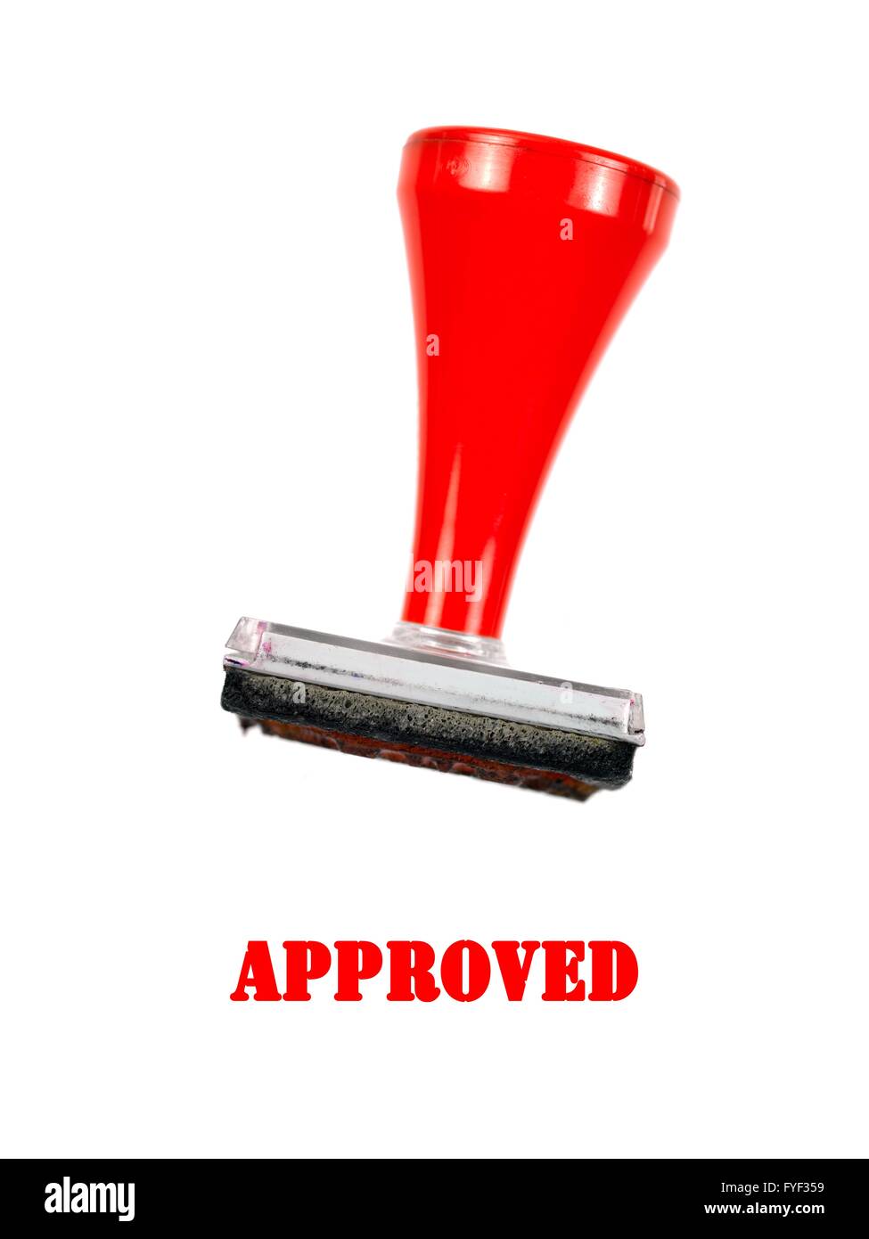 Un timbre en caoutchouc isolé sur fond blanc Banque D'Images