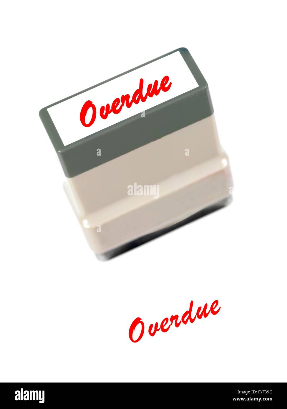 Un timbre en caoutchouc isolé sur fond blanc Banque D'Images