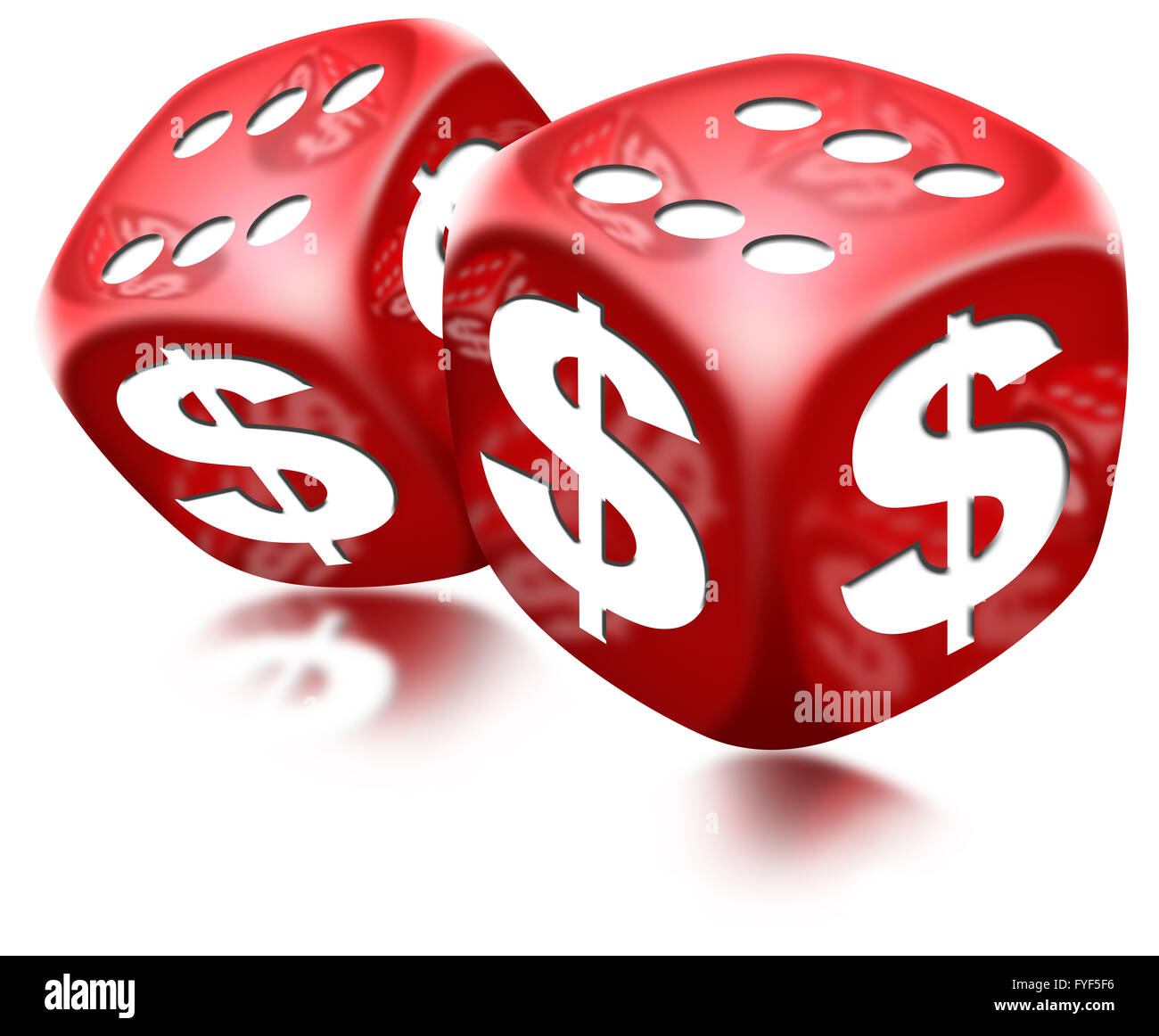 Jeu Dollar dés Banque D'Images