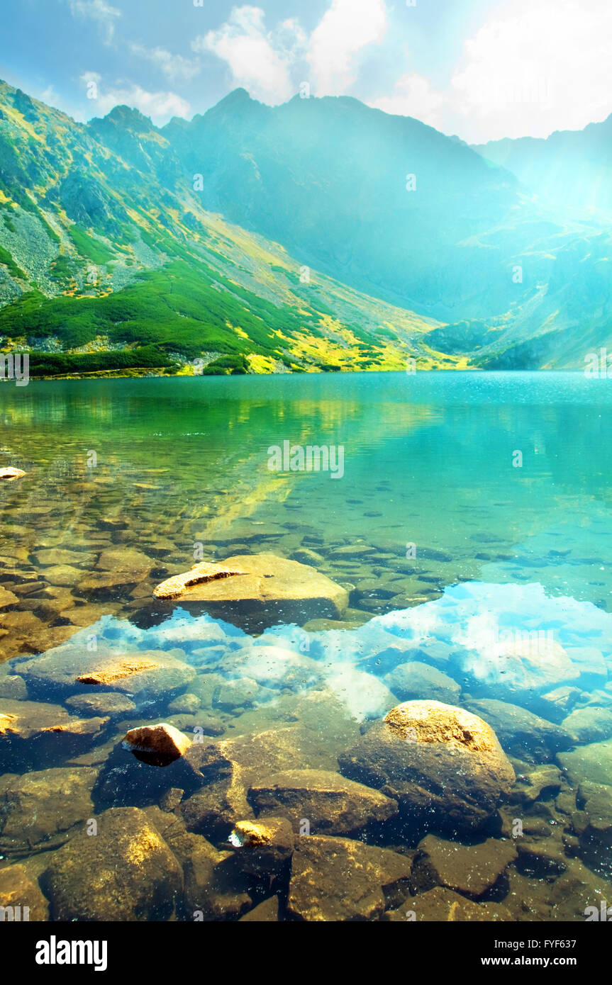 Paysage montagneux. Photo colorée Tatra Banque D'Images