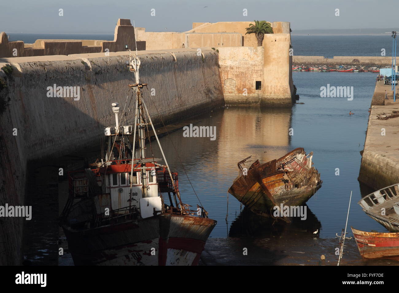 Port d'El-Jadida. Maroc Banque D'Images