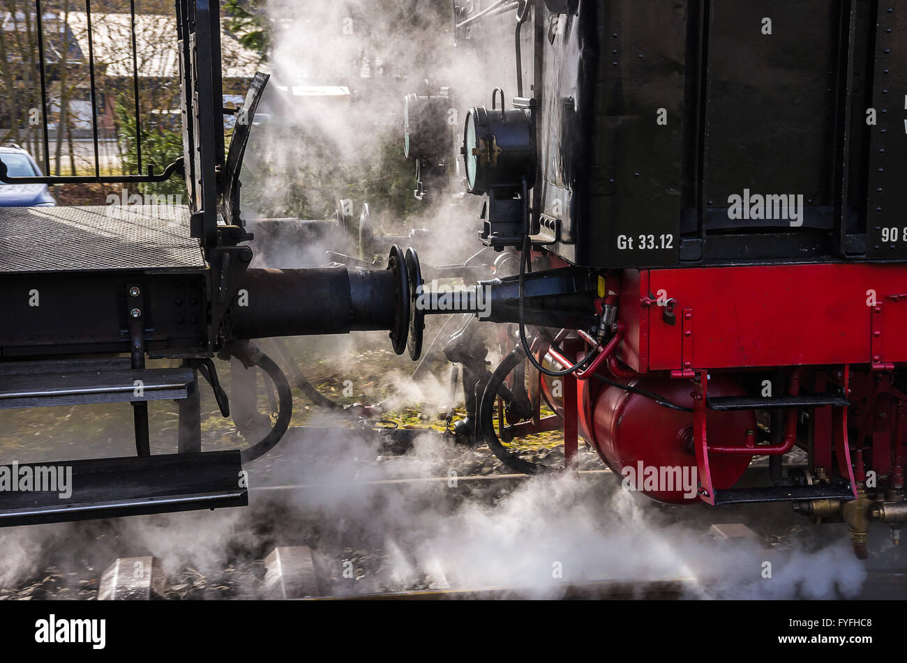 TRAIN À VAPEUR Banque D'Images