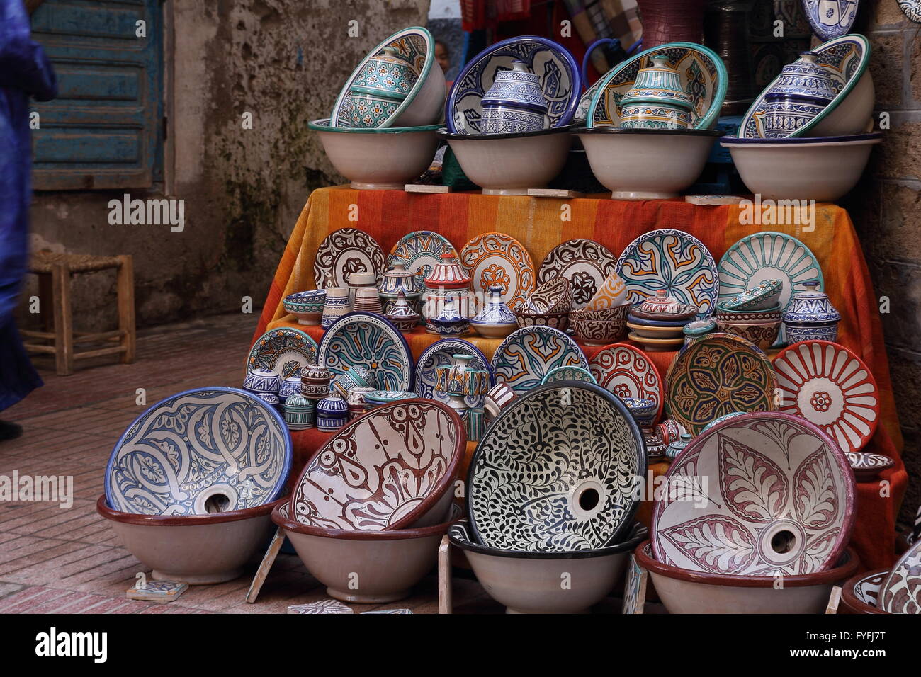 L'artisanat du Maroc - la poterie. Essaouira Banque D'Images