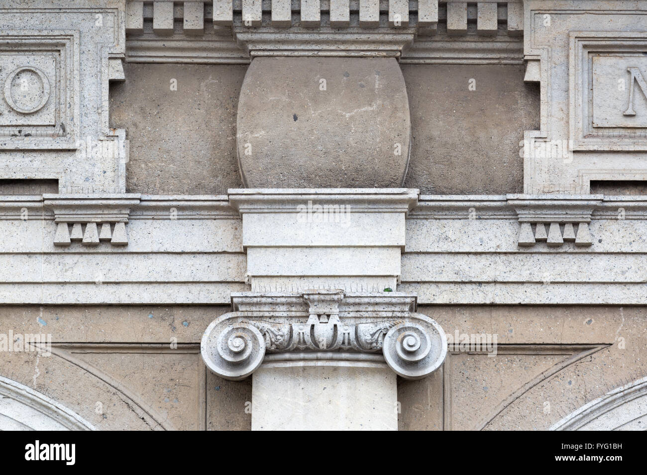 L'architecture romaine classique, textures détaillées Banque D'Images