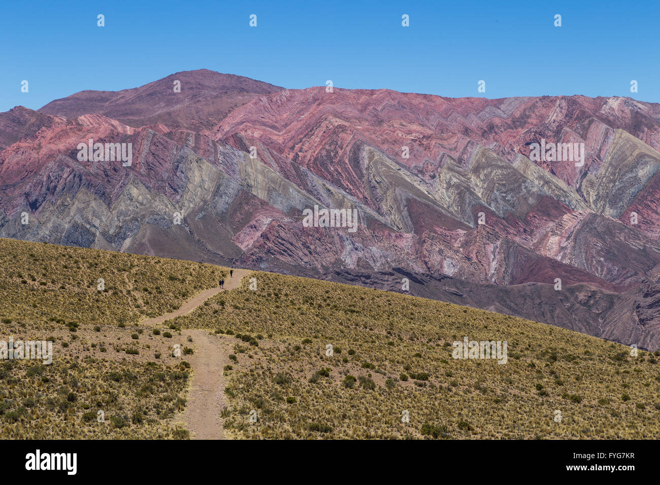 Montagne de quatorze couleurs, Quebrada de Humahuaca, dans le nord-ouest de l'Argentine Banque D'Images